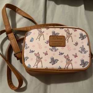 Loungefly Disney Bambi Crossbody Bag - Tan and Pink